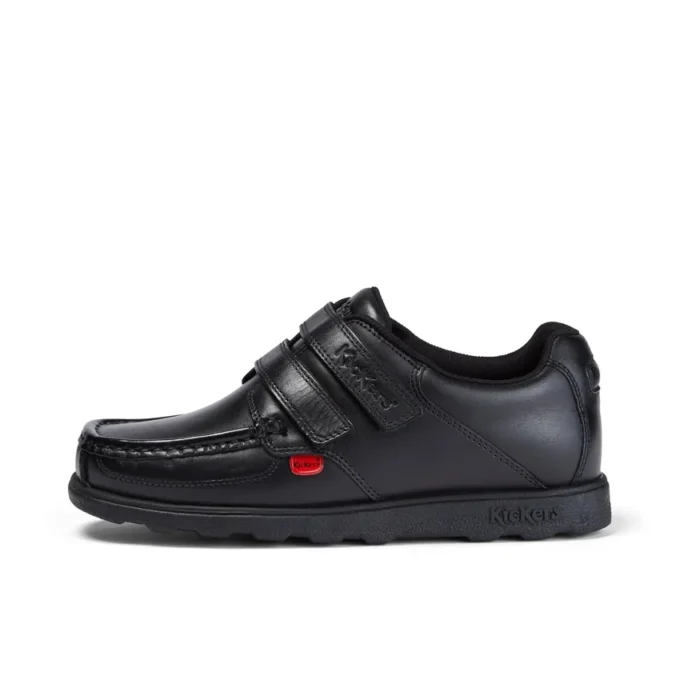 Fragma Moc Twin Vel in pelle nera per ragazzi Fragma Moc Twin Vel in pelle nera per ragazzi