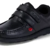 Fragma Moc Twin Vel in pelle nera per ragazzi Fragma Moc Twin Vel in pelle nera per ragazzi