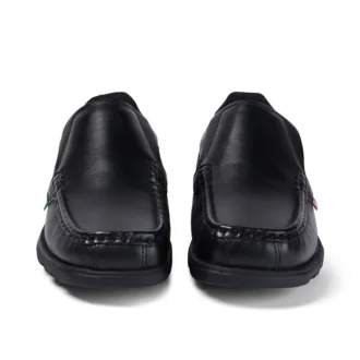 Fragma Slip in pelle nera da ragazzo