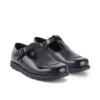 Fragma T-Buckle in pelle verniciata nera da donna Fragma T-Buckle in pelle verniciata nera da donna