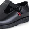 Fragma T-Buckle in pelle verniciata nera da donna Fragma T-Buckle in pelle verniciata nera da donna