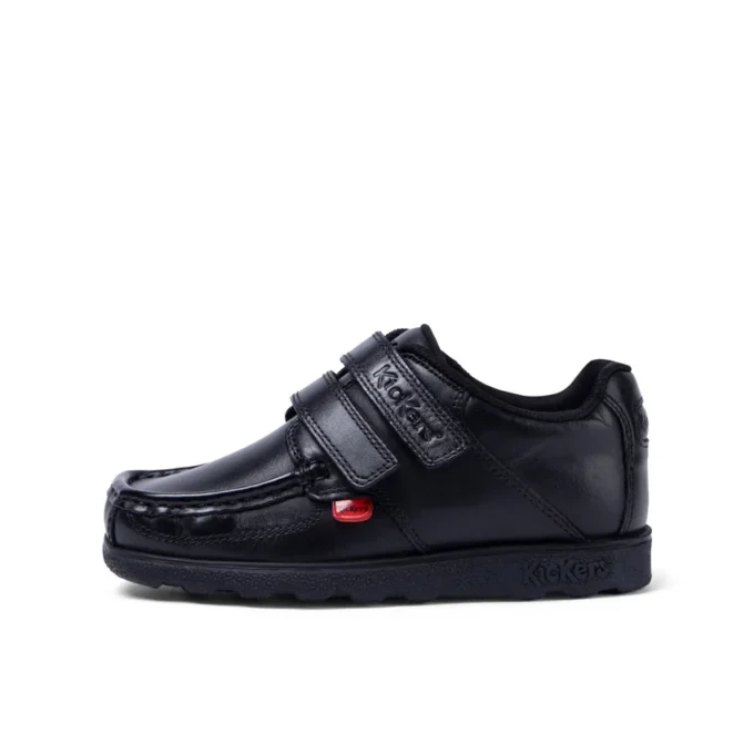 Fragma Twin Vel in pelle nera per ragazzi Fragma Twin Vel in pelle nera per ragazzi