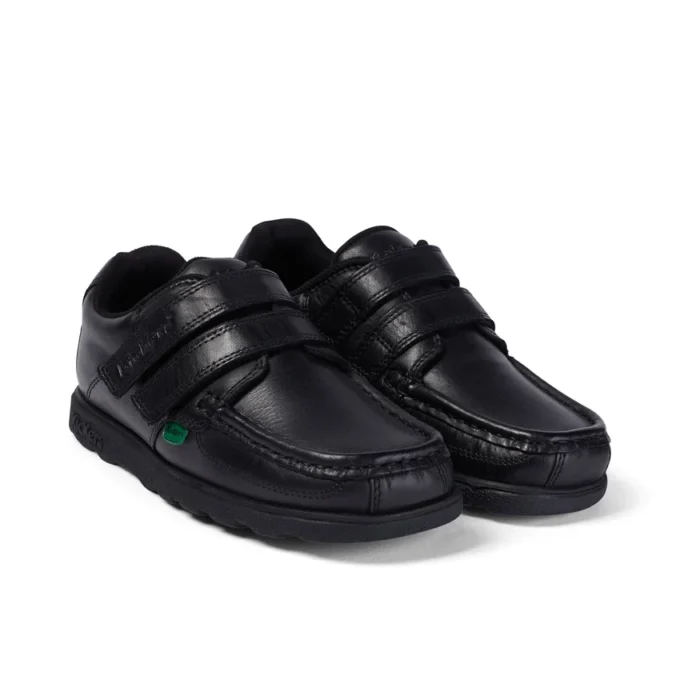 Fragma Twin Vel in pelle nera per ragazzi Fragma Twin Vel in pelle nera per ragazzi
