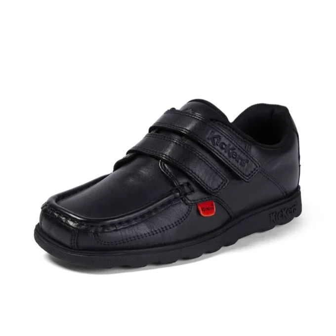 Fragma Twin Vel in pelle nera per ragazzi Fragma Twin Vel in pelle nera per ragazzi