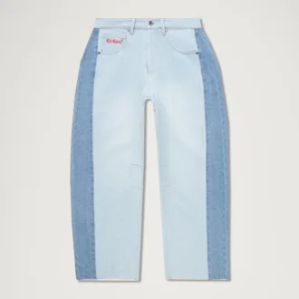 Jeans Kickers Classic a gamba larga blu da donna
