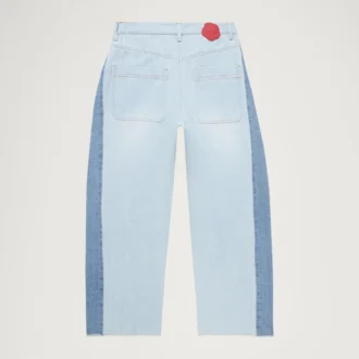 Jeans Kickers Classic a gamba larga blu da donna
