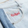 Jeans Kickers Classic a gamba larga blu da donna