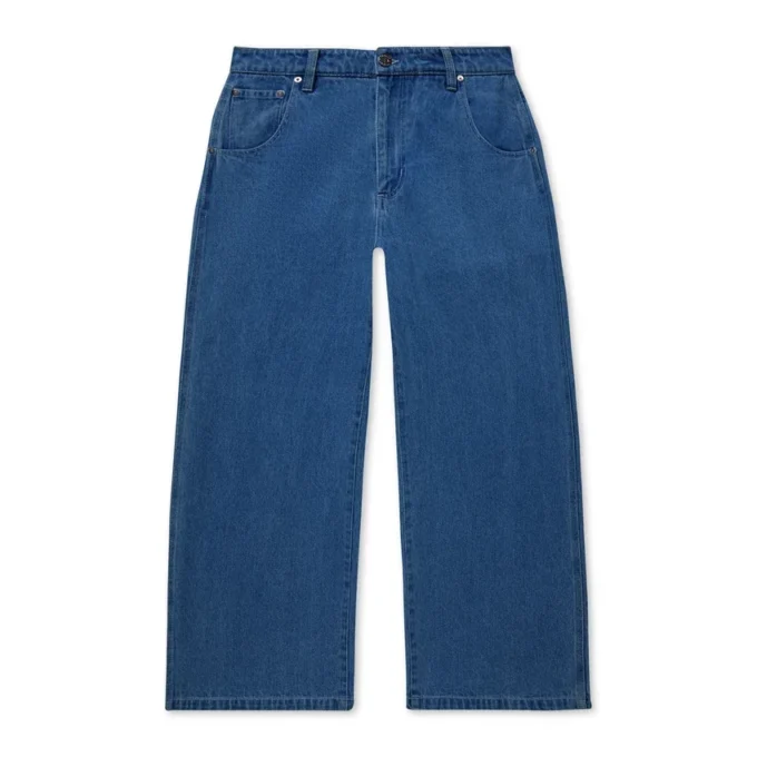 Jeans Kickers Classic a gamba larga da donna, blu