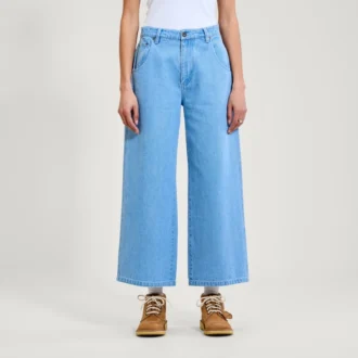 Jeans Kickers Classic a gamba larga da donna, blu