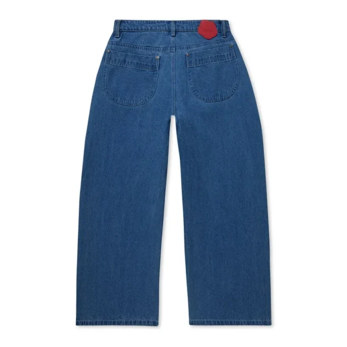 Jeans Kickers Classic a gamba larga da donna, blu