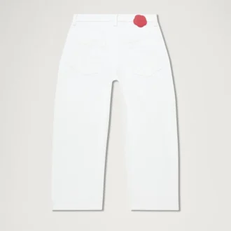 Jeans Kickers Classic a zampa d’elefante da donna, bianco