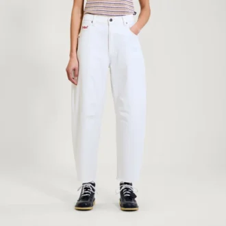 Jeans Kickers Classic a zampa d’elefante da donna, bianco
