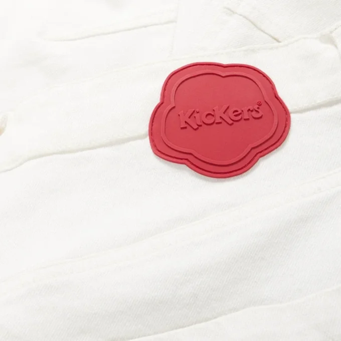 Jeans Kickers Classic a zampa d’elefante da donna, bianco