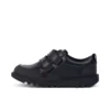 Junior Boys Kick Scuff in pelle doppia nera Junior Boys Kick Scuff in pelle doppia nera