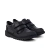 Junior Boys Kick Scuff in pelle doppia nera Junior Boys Kick Scuff in pelle doppia nera