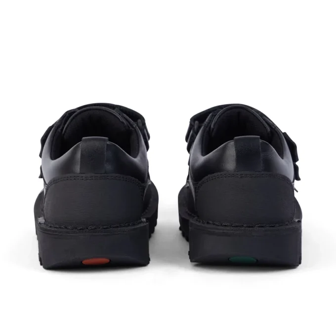 Junior Boys Kick Scuff in pelle doppia nera Junior Boys Kick Scuff in pelle doppia nera