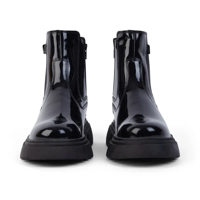 Junior Donna Kenzi Chelsea in pelle verniciata nera Junior Donna Kenzi Chelsea in pelle verniciata nera