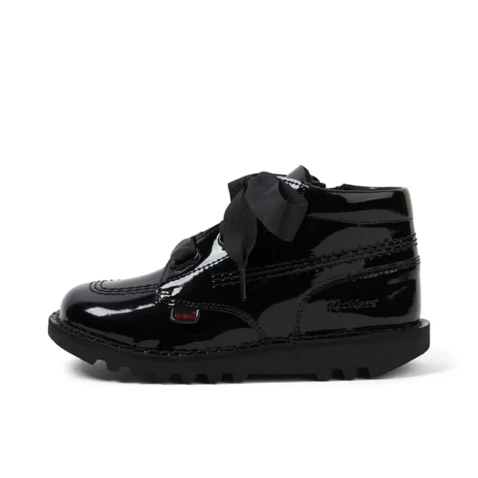 Junior Girls Kick Hi Ribbon in vernice nera Junior Girls Kick Hi Ribbon in vernice nera