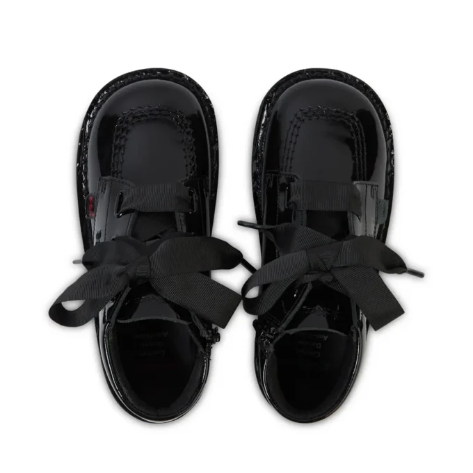 Junior Girls Kick Hi Ribbon in vernice nera Junior Girls Kick Hi Ribbon in vernice nera