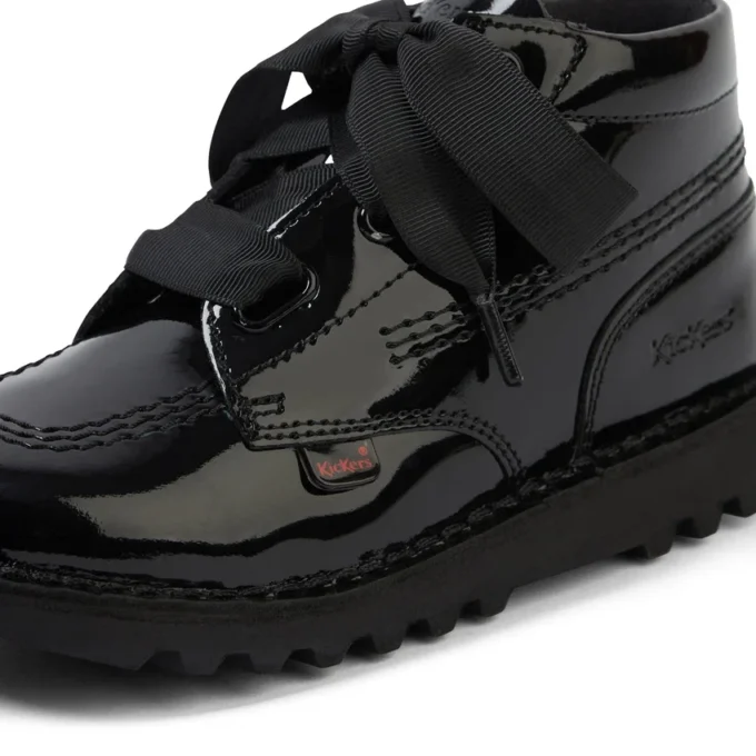 Junior Girls Kick Hi Ribbon in vernice nera Junior Girls Kick Hi Ribbon in vernice nera