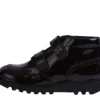 Junior Girls Kick Hi Vel Brogue in vernice nera Junior Girls Kick Hi Vel Brogue in vernice nera