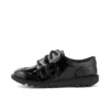 Junior Girls Kick Lo Brogue in pelle verniciata nera Junior Girls Kick Lo Brogue in pelle verniciata nera