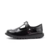 Junior Girls Kick T-Bar Bloom in vernice nera Junior Girls Kick T-Bar Bloom in vernice nera