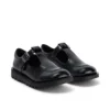 Junior Girls Kick T-Bar in similpelle verniciata nera Junior Girls Kick T-Bar in similpelle verniciata nera