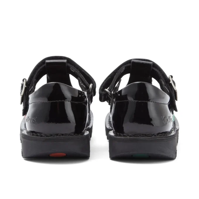 Junior Girls Kick T-Bar Vel in pelle verniciata nera Junior Girls Kick T-Bar Vel in pelle verniciata nera