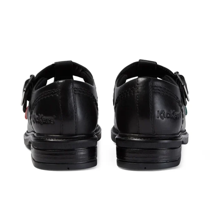Junior Girls Lach T-Bar Leather Black Junior Girls Lach T-Bar Leather Black