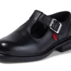 Junior Girls Lach T-Bar Leather Black Junior Girls Lach T-Bar Leather Black