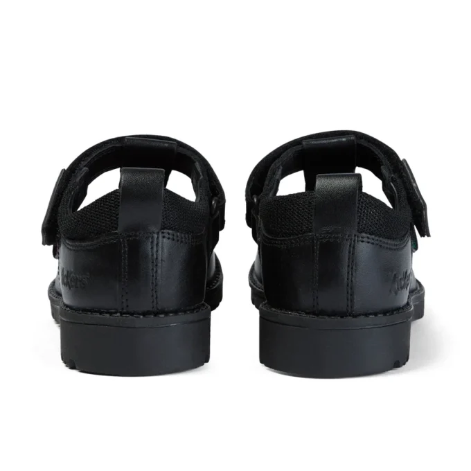 Junior Girls Lachly T-Bar in pelle nera Junior Girls Lachly T-Bar in pelle nera
