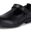 Junior Girls Lachly T-Bar in pelle nera Junior Girls Lachly T-Bar in pelle nera