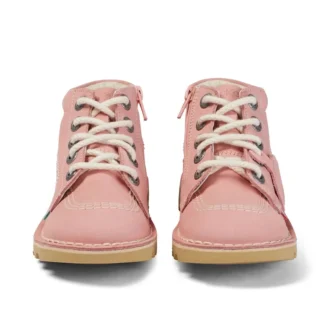 Junior Unisex Kick Hi Zip in nabuk rosa chiaro