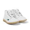 Junior Unisex Kick Hi Zip in pelle bianca Junior Unisex Kick Hi Zip in pelle bianca