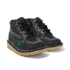 Junior Unisex Kick Hi Zip in pelle nero/bianco Junior Unisex Kick Hi Zip in pelle nero/bianco