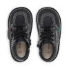 Junior Unisex Kick Hi Zip in pelle nero/bianco Junior Unisex Kick Hi Zip in pelle nero/bianco