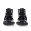 Junior Unisex Kick Hi Zip in pelle verniciata nera Junior Unisex Kick Hi Zip in pelle verniciata nera