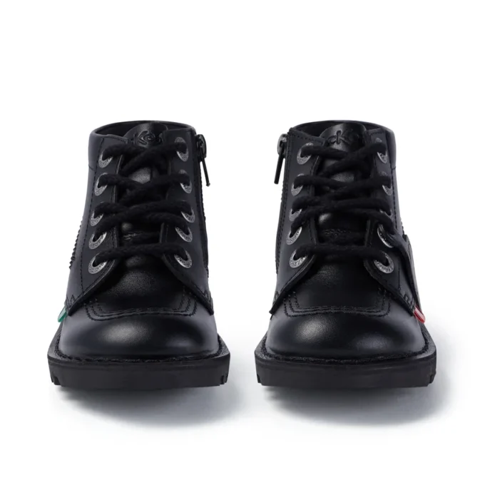 Junior Unisex Kick Hi Zip in similpelle nera Junior Unisex Kick Hi Zip in similpelle nera