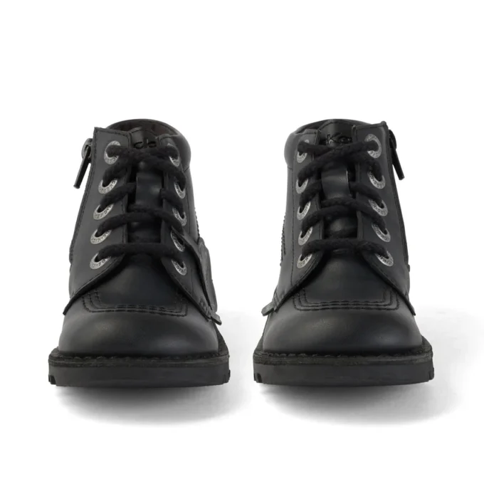 Junior Unisex Kick Hi Zip in similpelle nera Junior Unisex Kick Hi Zip in similpelle nera