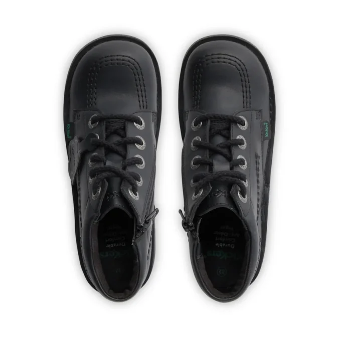 Junior Unisex Kick Hi Zip in similpelle nera Junior Unisex Kick Hi Zip in similpelle nera