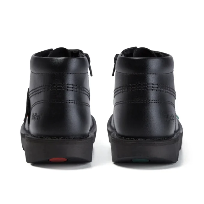 Junior Unisex Kick Hi Zip in similpelle nera Junior Unisex Kick Hi Zip in similpelle nera