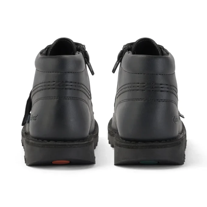 Junior Unisex Kick Hi Zip in similpelle nera Junior Unisex Kick Hi Zip in similpelle nera