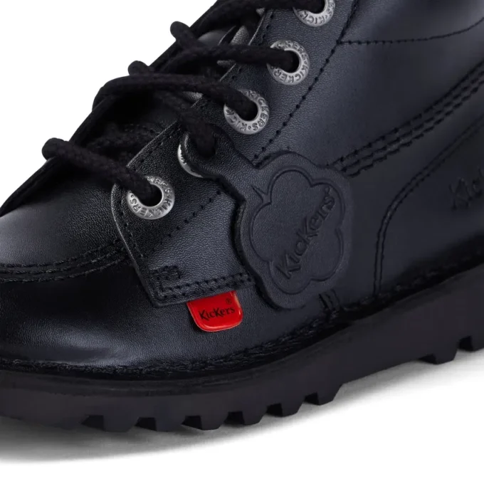 Junior Unisex Kick Hi Zip in similpelle nera Junior Unisex Kick Hi Zip in similpelle nera