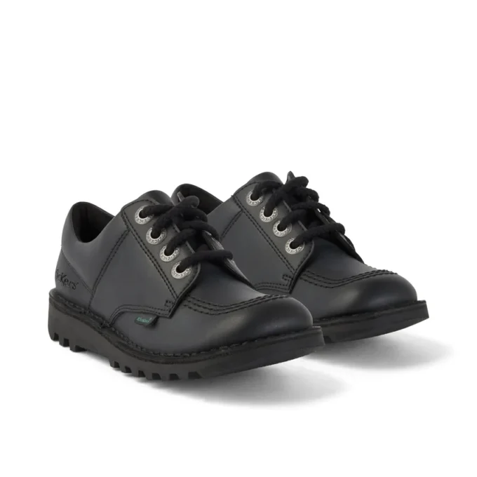 Junior Unisex Kick Lo in pelle alternativa, nero Junior Unisex Kick Lo in pelle alternativa, nero