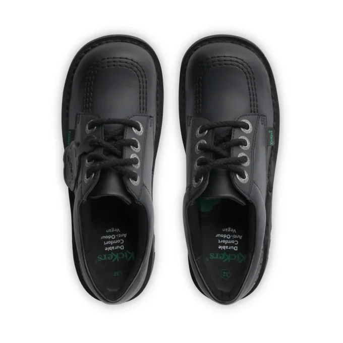 Junior Unisex Kick Lo in pelle alternativa, nero Junior Unisex Kick Lo in pelle alternativa, nero
