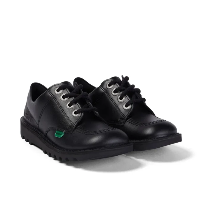Junior Unisex Kick Lo in pelle nera Junior Unisex Kick Lo in pelle nera