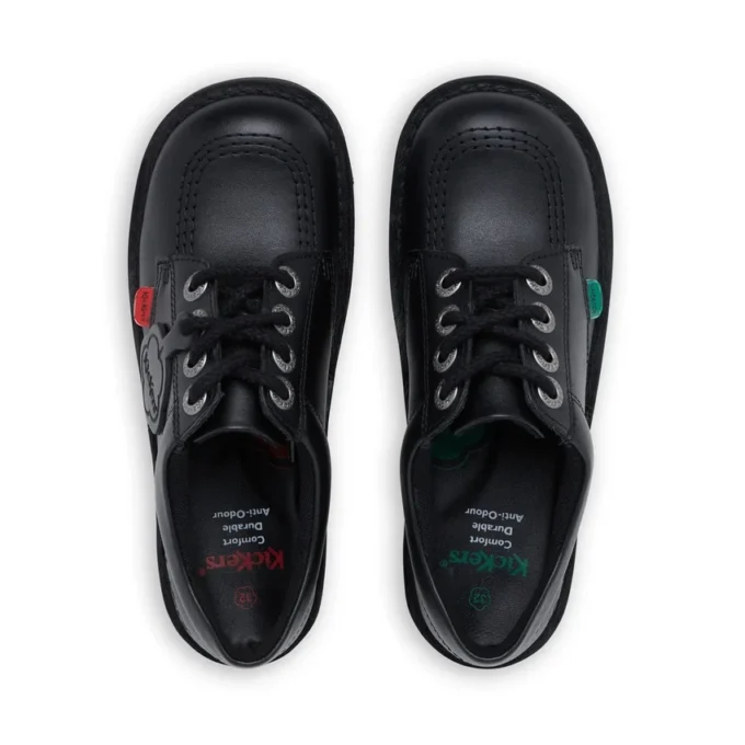 Junior Unisex Kick Lo in pelle nera Junior Unisex Kick Lo in pelle nera