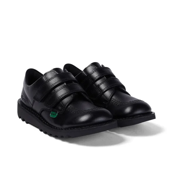 Junior Unisex Kick Lo Twin Vel in pelle nera Junior Unisex Kick Lo Twin Vel in pelle nera