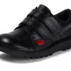 Junior Unisex Kick Lo Twin Vel in pelle nera Junior Unisex Kick Lo Twin Vel in pelle nera